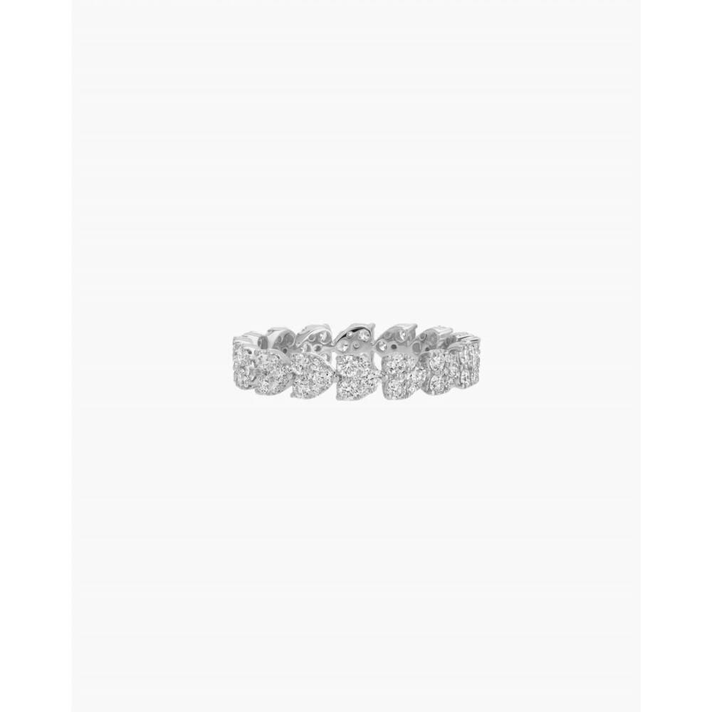 NEW EF COLLECTION women's endless love eternity band ring in 14k white gold